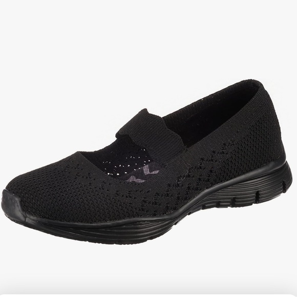 Skechers Seager Power Hitter Engineered Knit Mary Jane in Black Size 7 1/2 - Picture 2 of 10